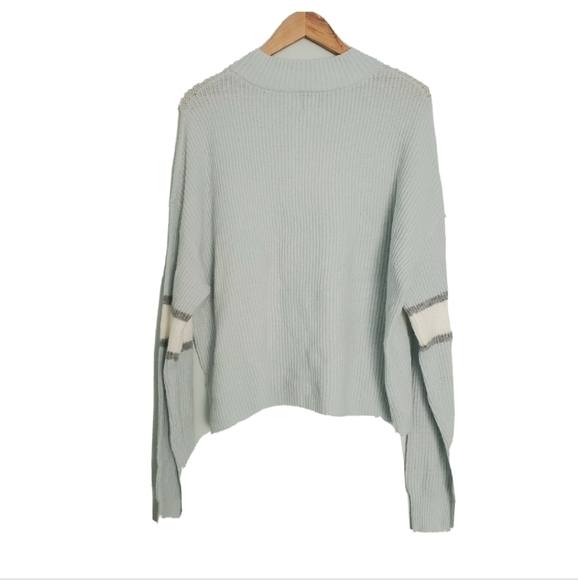 NEW John & Jenn Blue Mock Neck Sweater - Picture 3 of 5